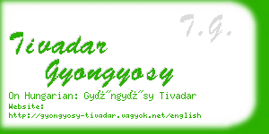 tivadar gyongyosy business card